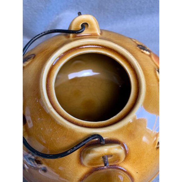 Vintage Japanese 70s Three-Toed Teapot With Fruit & Flower Design - Picture 5 of 15